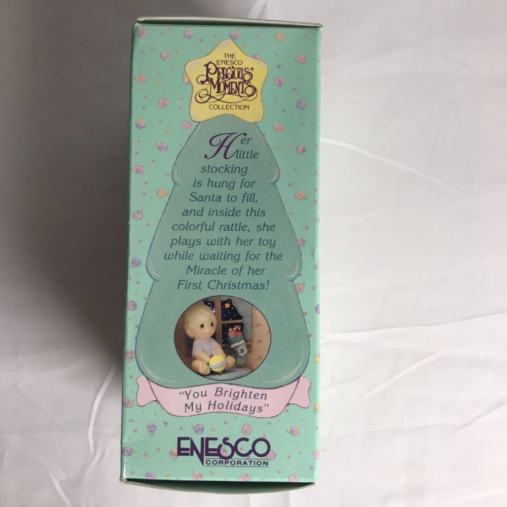 Vintage Precious Moments "You Brighten My Holidays" 586404 ornament girl Enesco - Picture 8 of 12